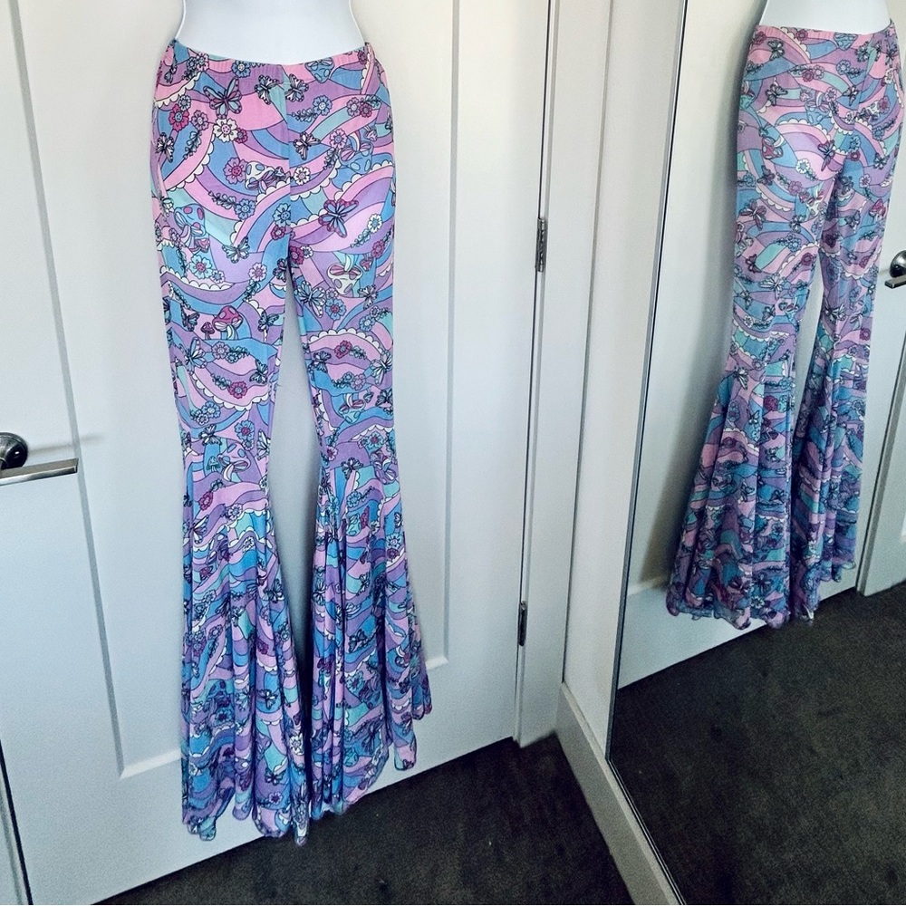 Dollskill / sugarthrillz groovy mesh flare pants